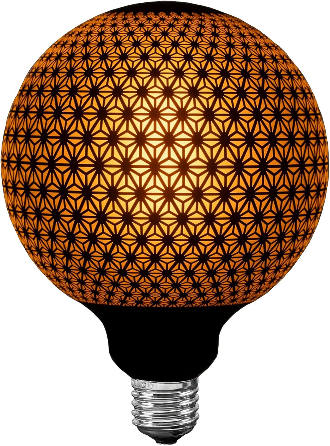 Bombilla LED G125 estilo Edison negra mate regulable 1800K