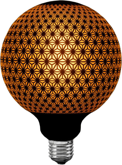 Bombilla LED G125 estilo Edison negra mate regulable 1800K