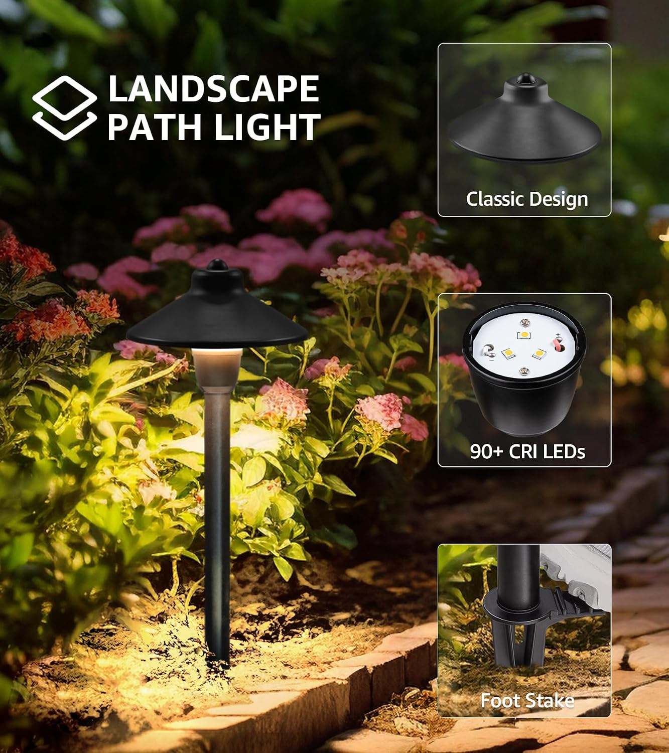 Luces LED 12V 3W aluminio impermeables para jardín patio