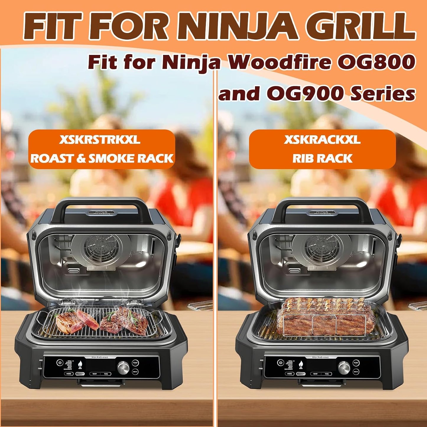 Estante para costillas parrilla Ninja Woodfire XL OG800/900