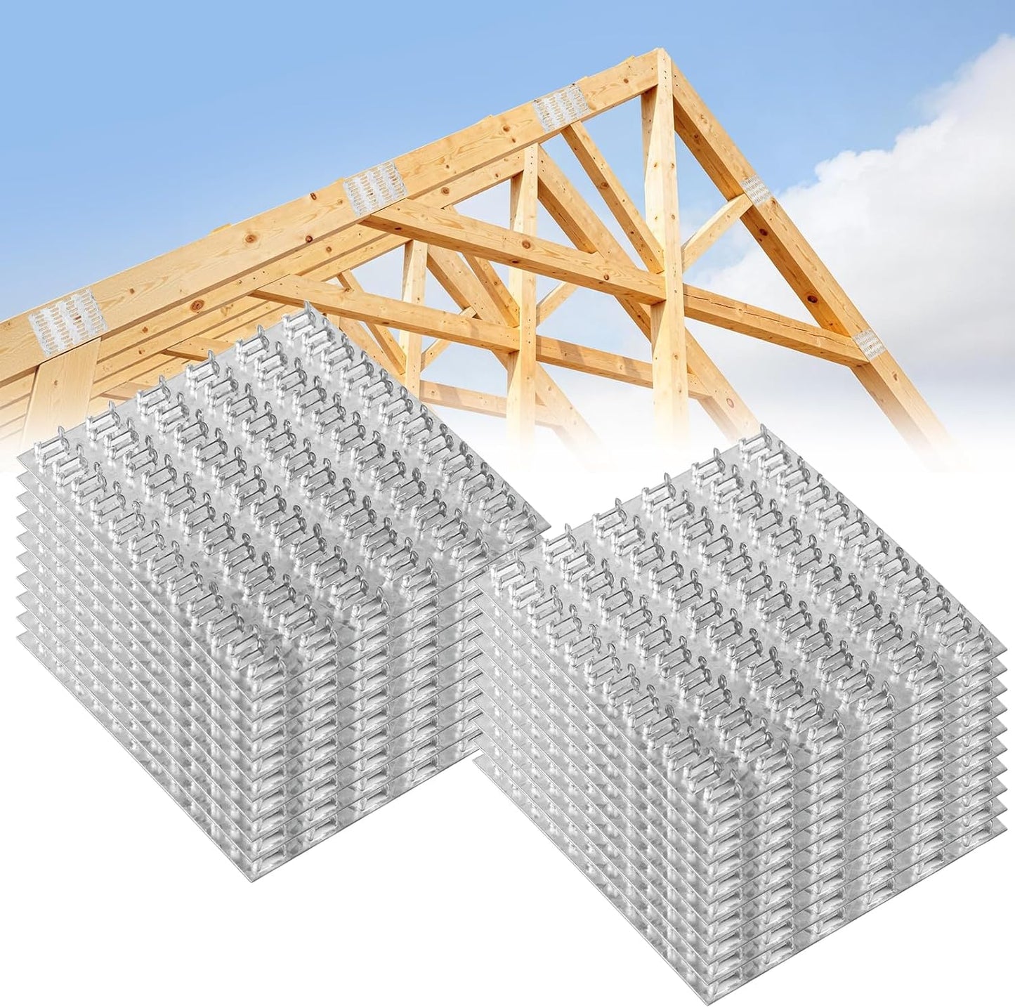 20 Pzas Placas Galvanizadas 6x6pulg Refuerzo Techo Piso