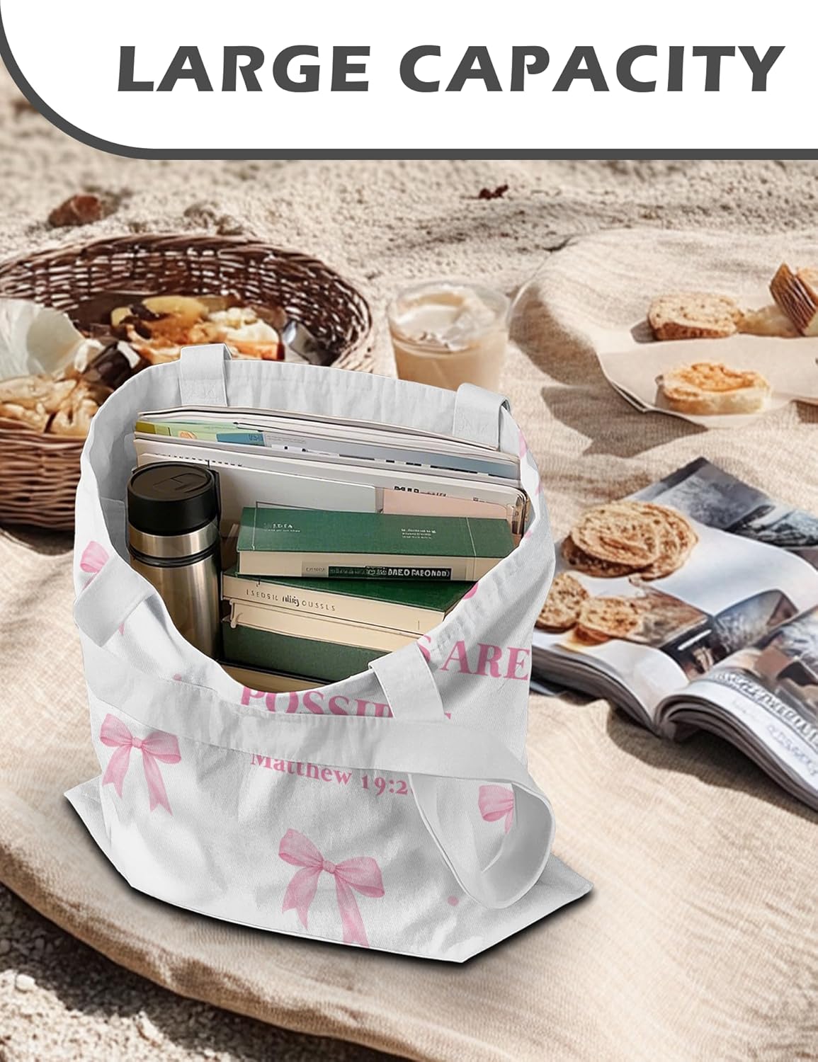 Bolsa compras reutilizable cristiana para mujer