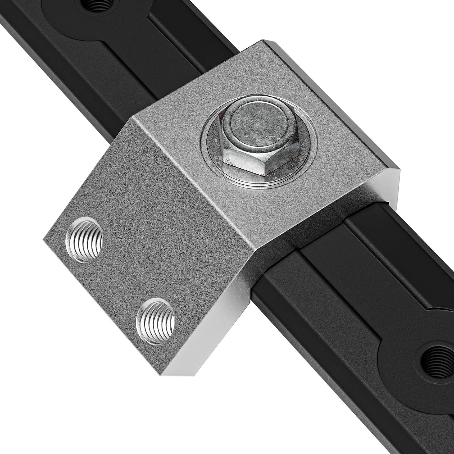 Soporte rieles embalaje una cara plateado