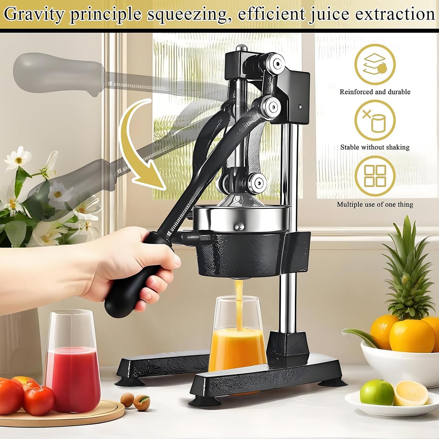 Exprimidor manual hierro fundido para limón naranja pomelo