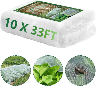 Malla jardín 10x33ft cubiertas blancas plantas