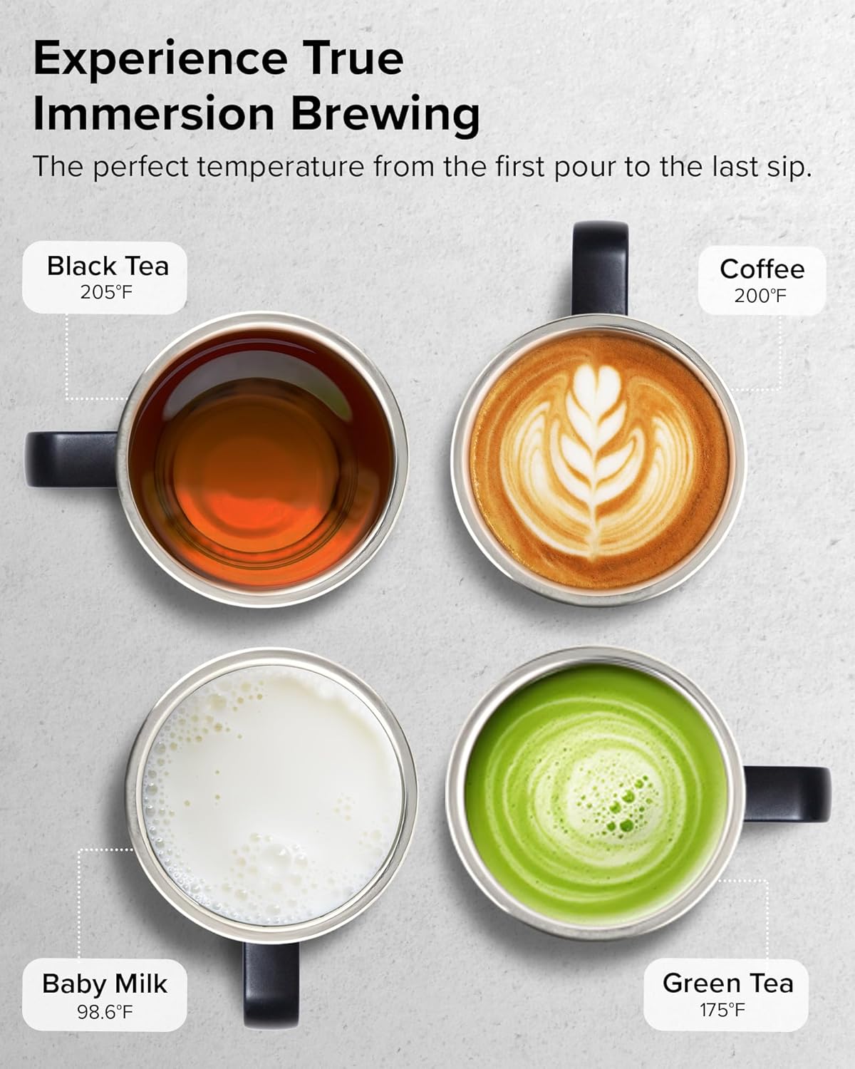 Taza café autocalentable con base carga 16oz inalámbrica LED