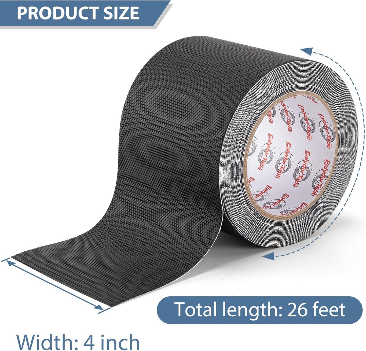 Cinta agarre antiderrap 1.25x7.9m negra uso hogar