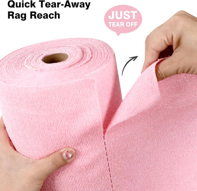 75 Pzas Paños Microfibra 12x12pulg Reutilizables Rosa