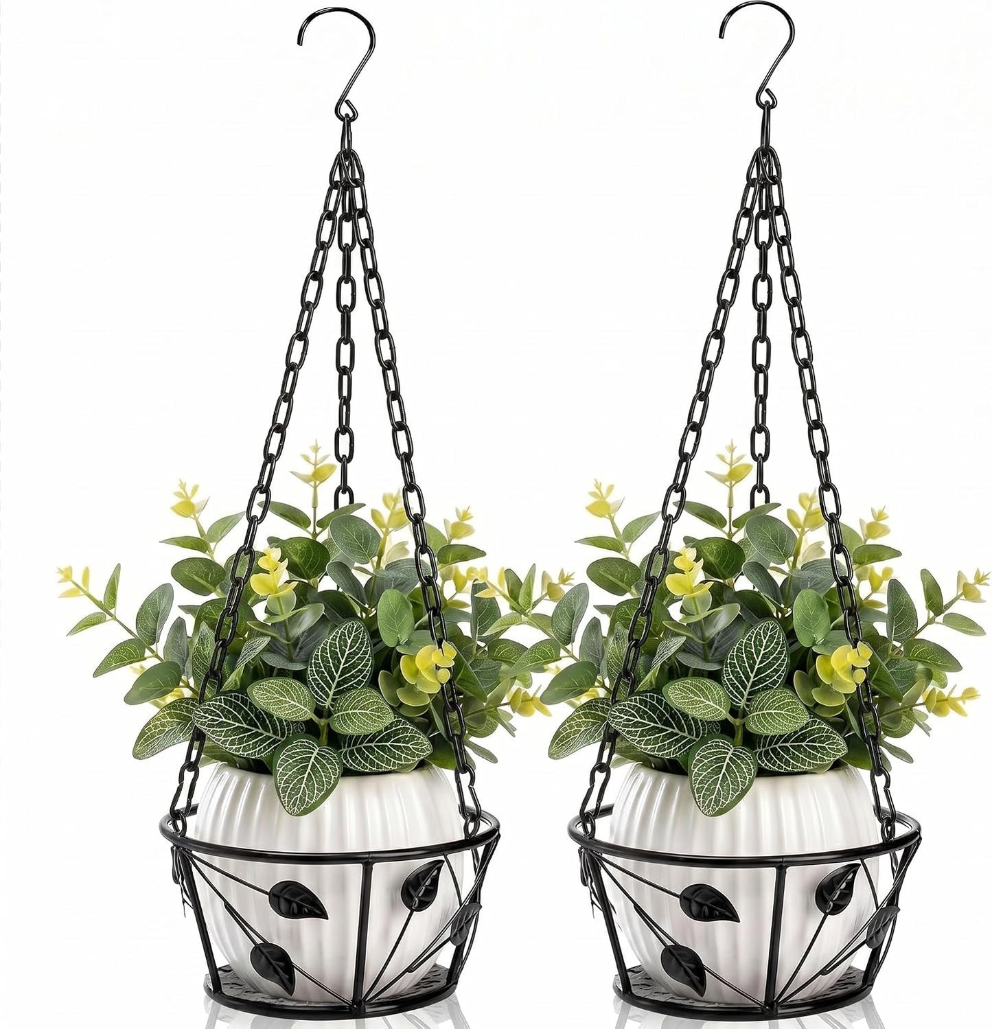 2 Soportes colgantes para plantas metal uso interior exterior