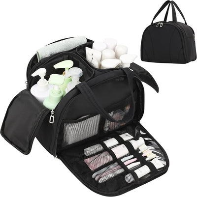 Bolsa de aseo viaje grande para mujer con asa y apertura amplia