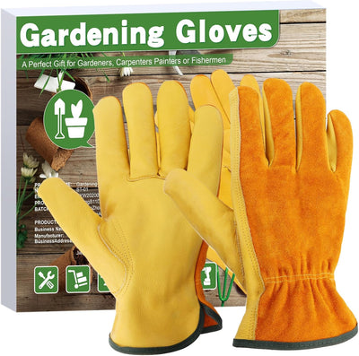 Guantes cuero trabajo jardinería seguridad hombres mujeres