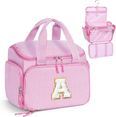 Bolsa de aseo colgante con inicial para niñas y adolescentes