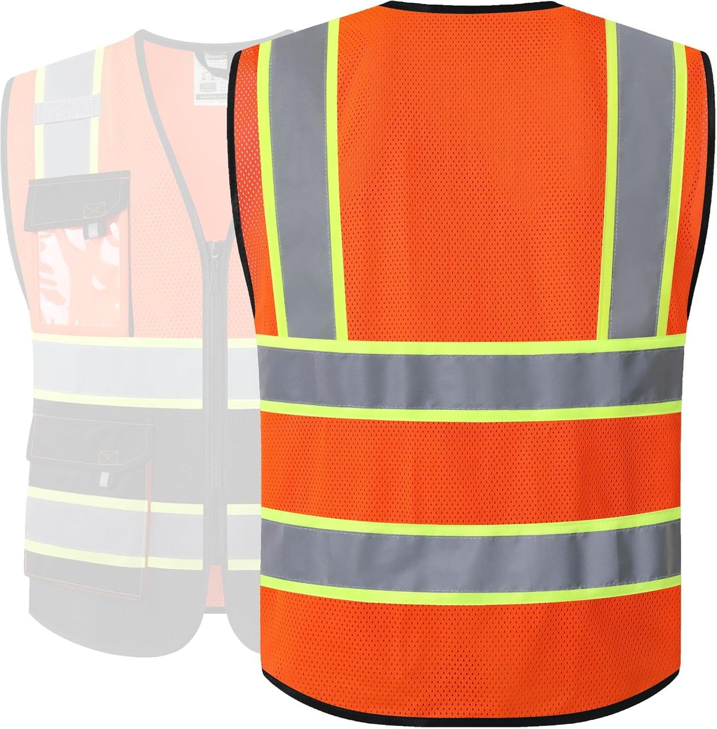 Chaleco seguridad reflectante alta visibilidad con bolsillos