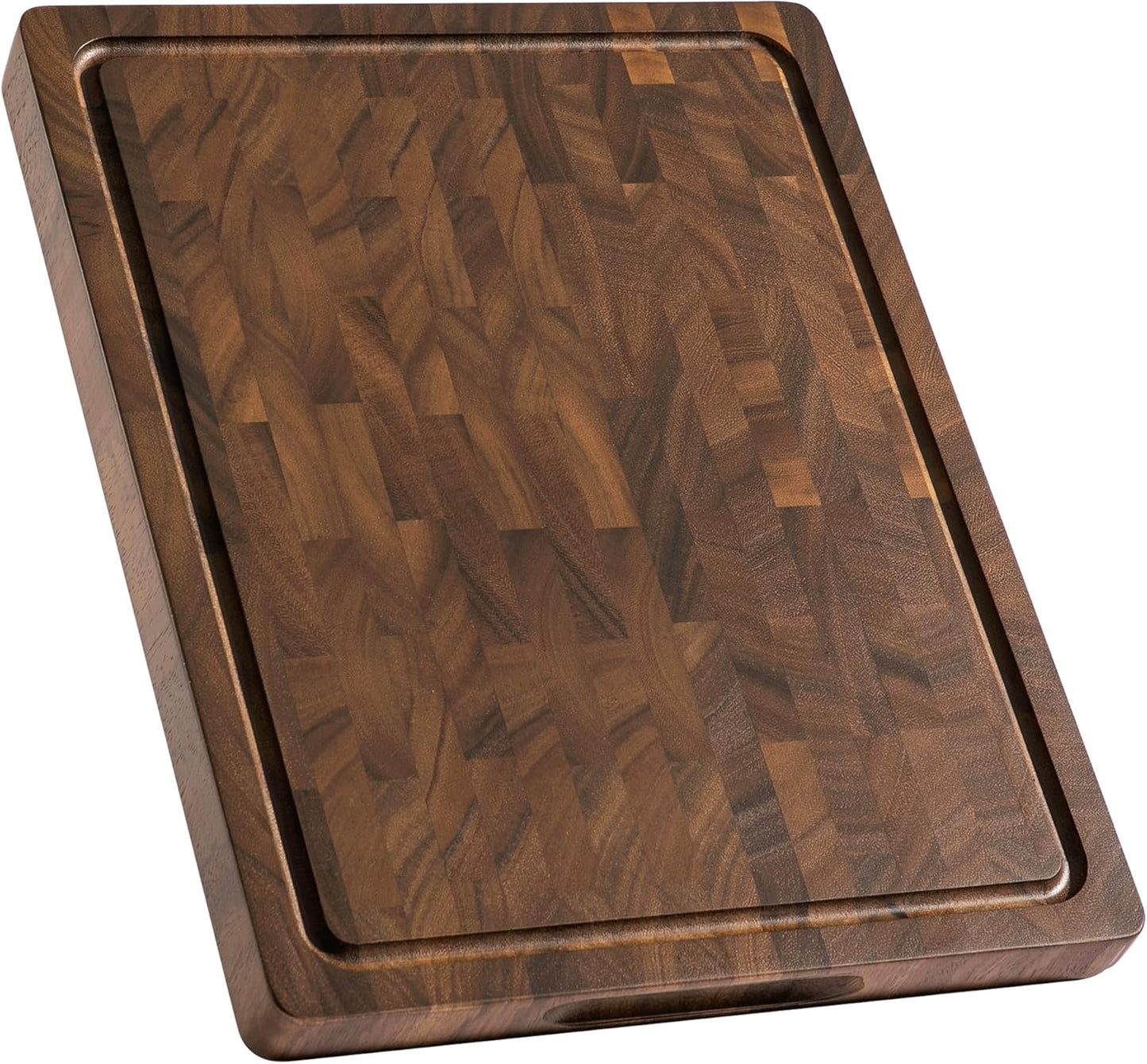 Tabla de cortar de madera de nogal para cocina grande con asa