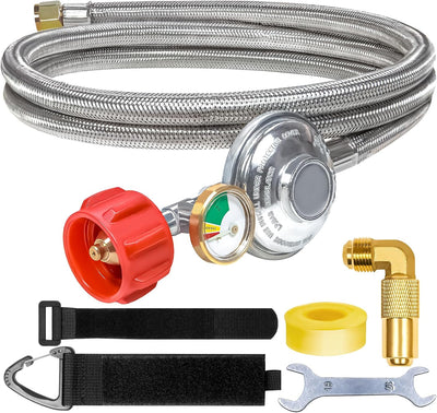 Manguera propano acero inox 6ft con adaptador parrilla Blackstone