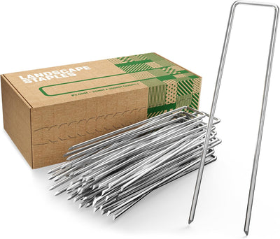 Grapas paisaje galvanizadas 6pulg pack 50-11 estacas tela jardín