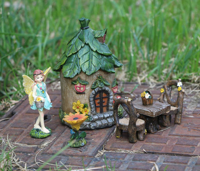 Kit figuras hadas jardín miniatura regalo niño