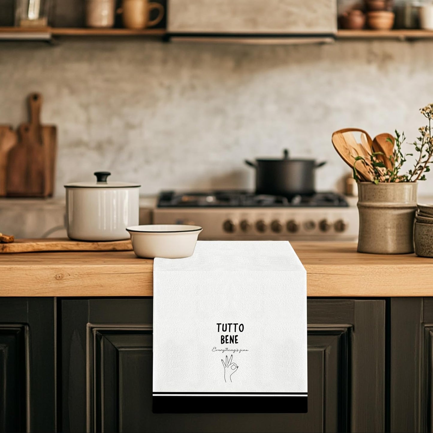 Toallas de cocina Tutto Bene inspiradoras de Italia 16 x 24