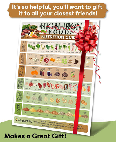 Imán de guía nutricional High Iron Foods 8.5x11