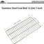 Rejilla de carbón acero inox para parrilla 31x17cm
