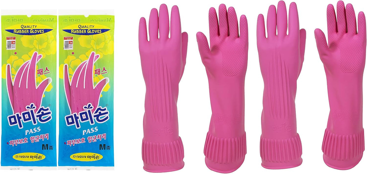 2 Pzas Guantes Goma Reutilizables Impermeables