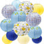 16 Linternas Papel Amalfi 10pulg Capri Limón Bodas Mediterráneas
