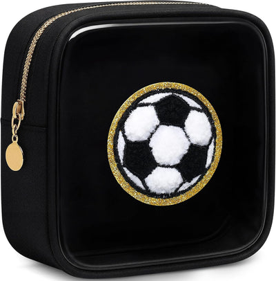 Bolsa maquillaje fútbol niña transparente impermeable PVC