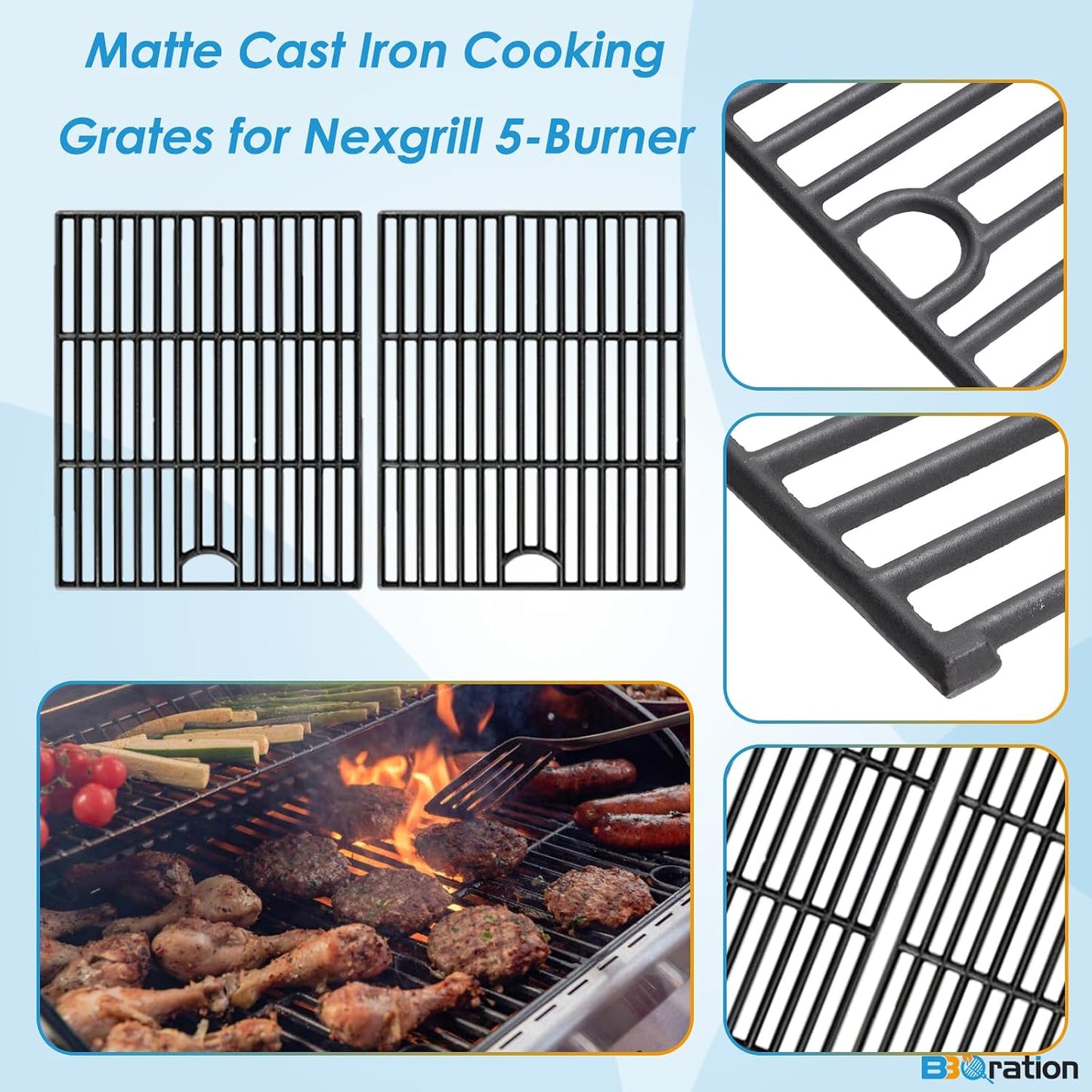 Kit repuesto Nexgrill quemadores rejilla