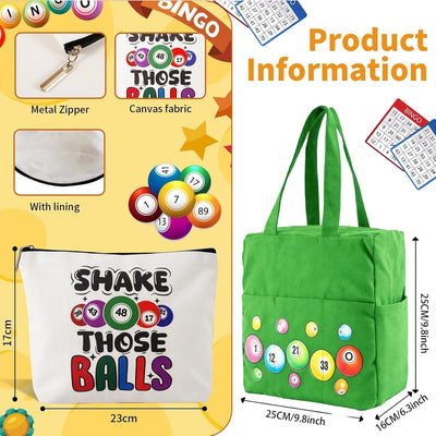 Bolsas de bingo con cremallera y bolsillo poliéster para Daubers