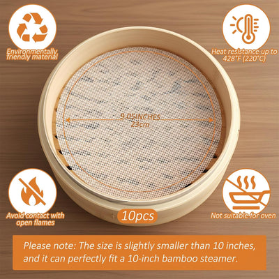 10 Forros Silicona Bambú 9pulg Reutilizables Albóndigas