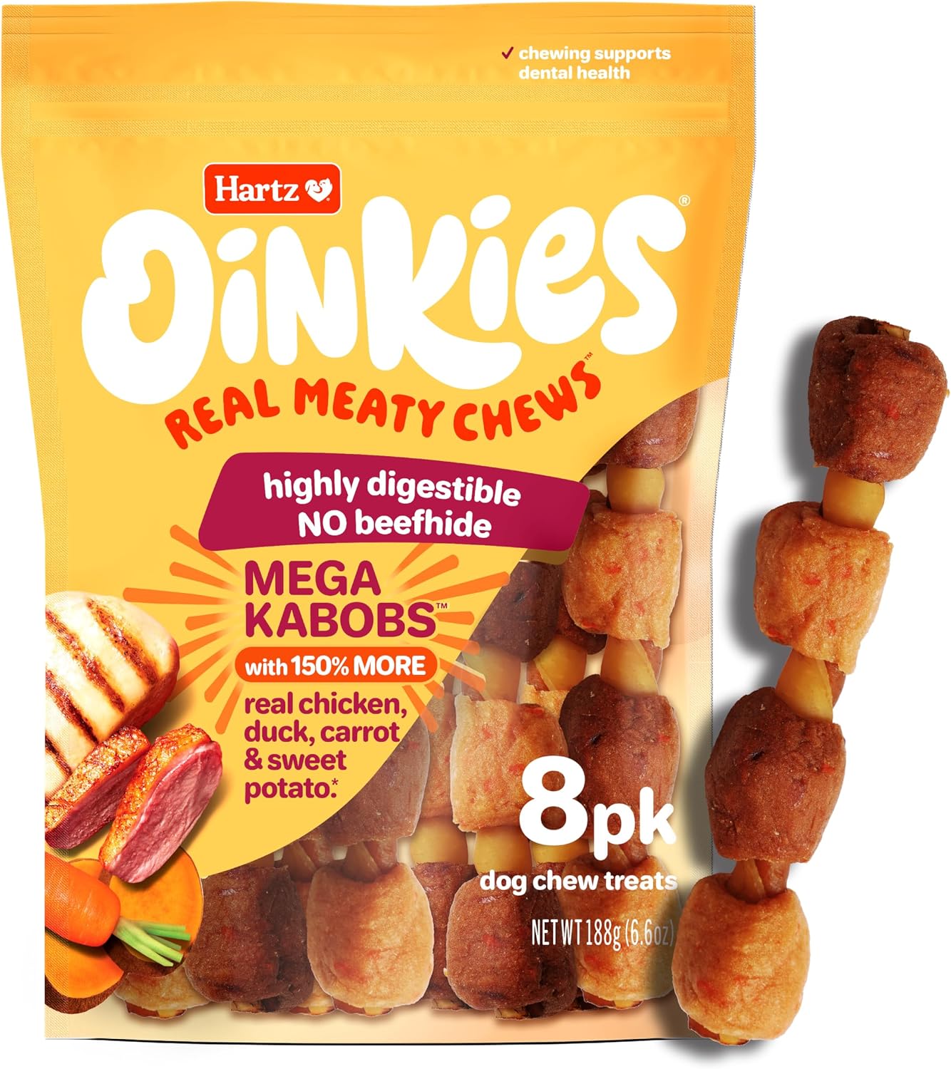 Kabobs de pollo pato zanahoria batata 8 unidades