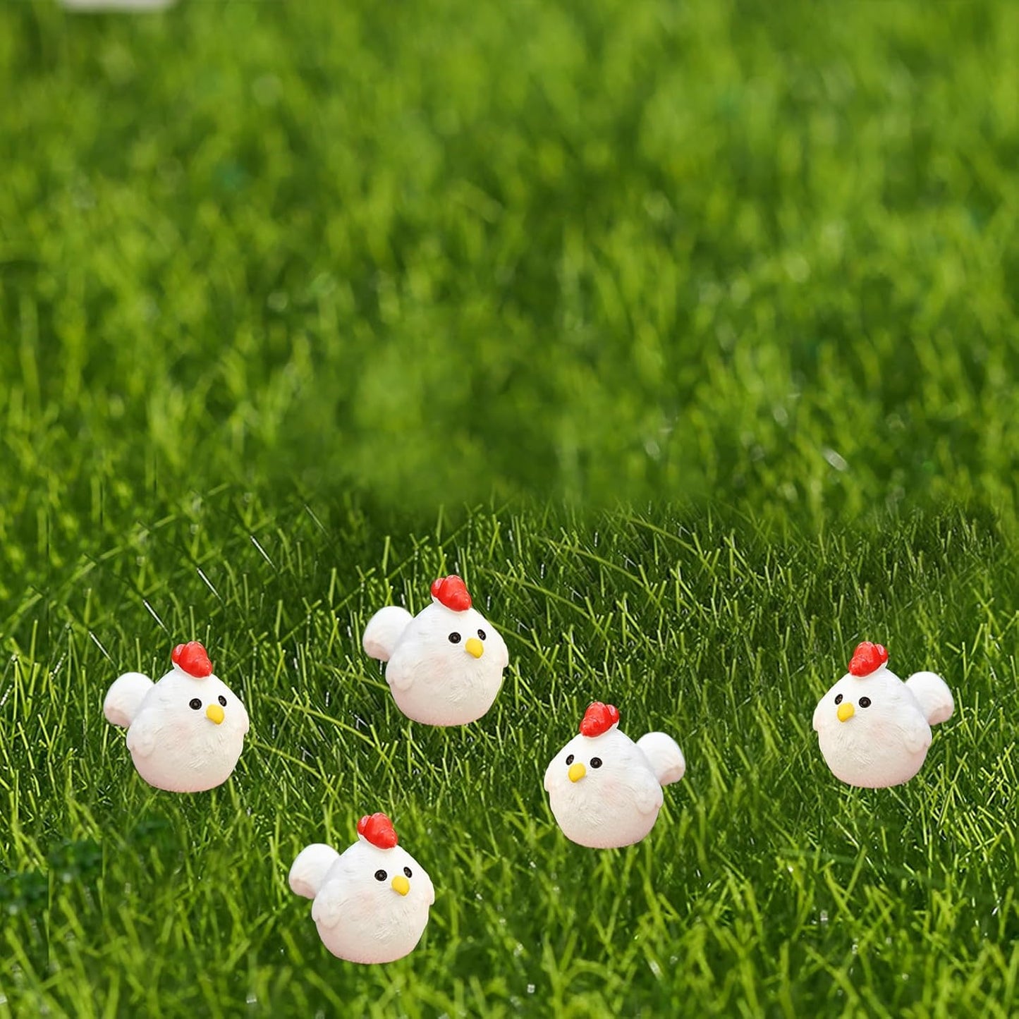 20 Pzas Pollos Resina Mini Decoración Escritorio