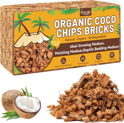Chips fibra coco 1.1lb para plantas sustrato orgánico