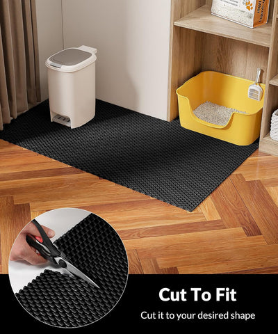 Tapete arena gatos 35x23pulg impermeable antideslizante