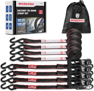 Correas trinquete 1x12ft 1500lb para mudanza motocicleta negro rojo