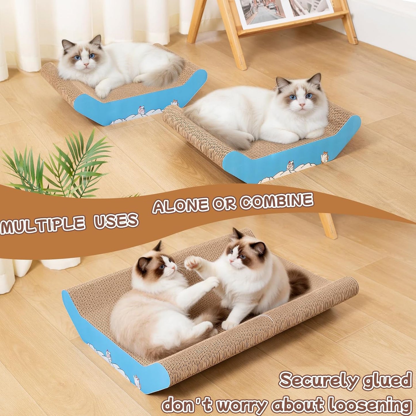 Rascador para gatos 22.8x16.5pulg protector muebles