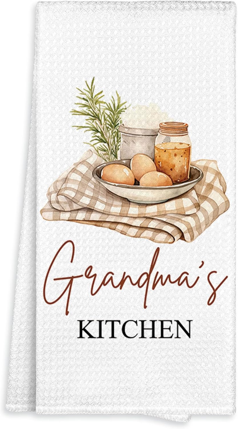 Toalla de cocina para regalar a abuelas, paño decorativo de microfibra