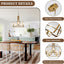 Candelabro oro cepillado lámpara cristal moderna 18.9pulg
