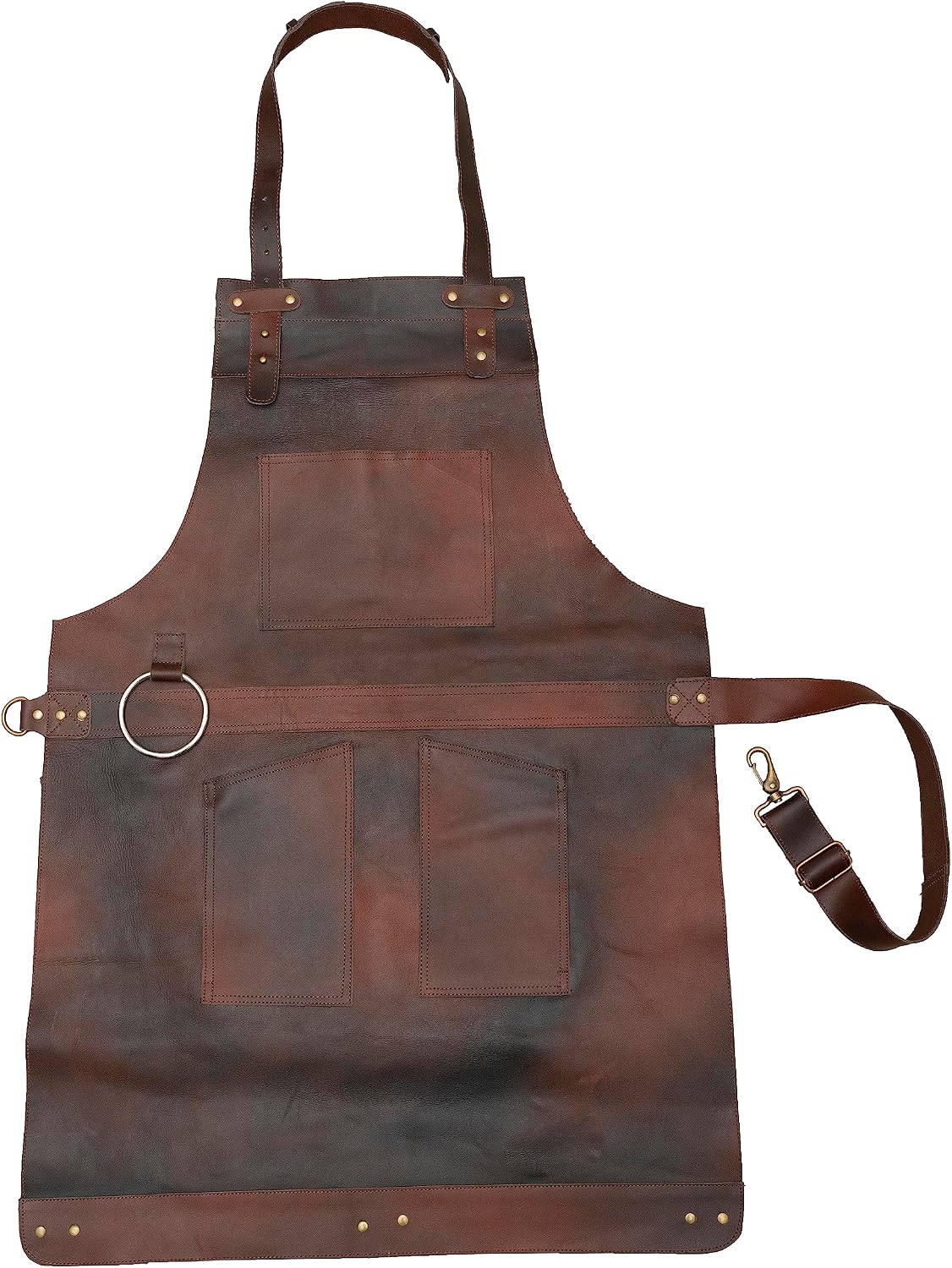 Delantal cuero grano completo para carnicero cocinero