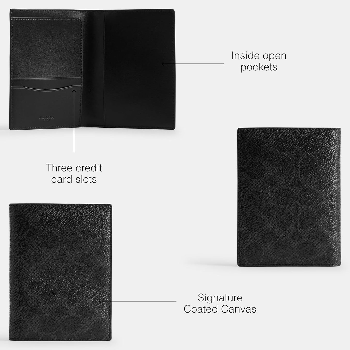 Cartera de cuero natural full-grain