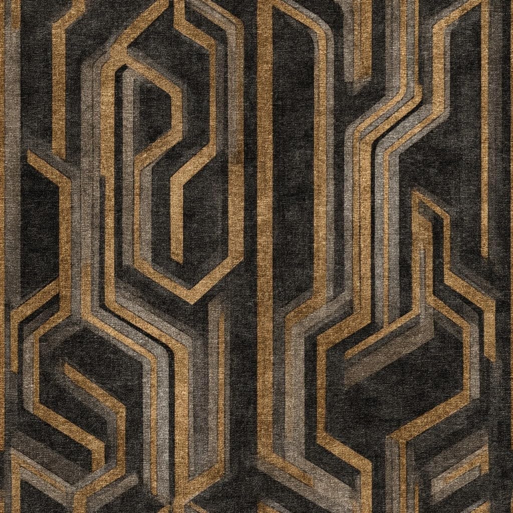 Papel tapiz geométrico autoadhesivo gris y negro para dormitorio