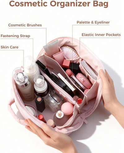 Bolsa maquillaje viaje mujer 2 pzas organizador impermeable