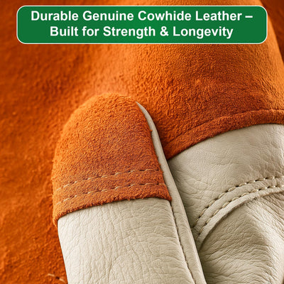 Guantes cuero para jardinería resistente a espinas y perforaciones