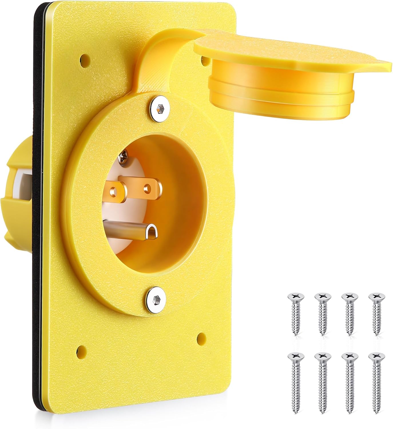 Receptáculo macho NEMA 5-15P 15A 125V con cubierta goma