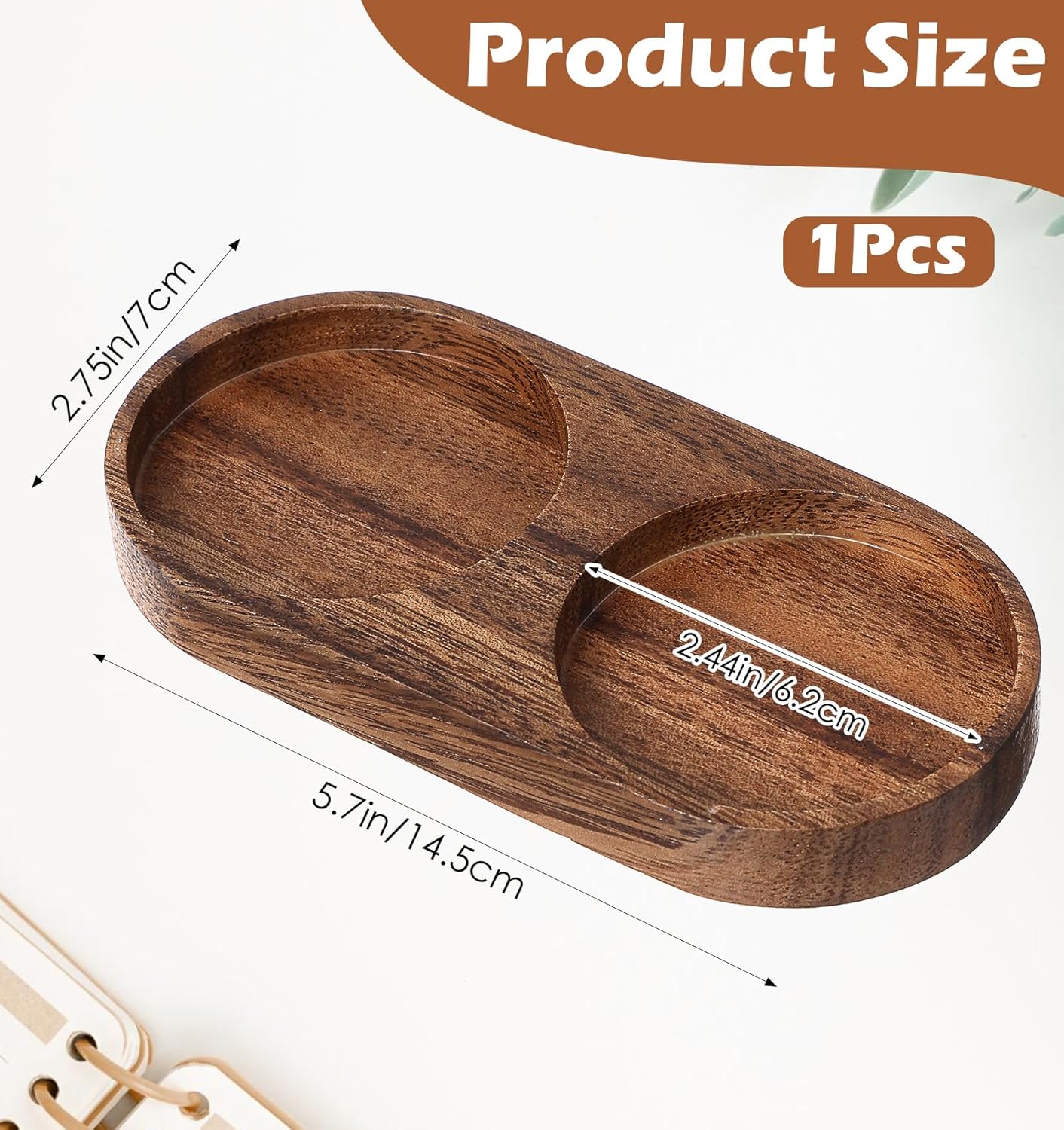 Bandeja sal y pimienta madera para molino coctelera 5.71x2.76pulg