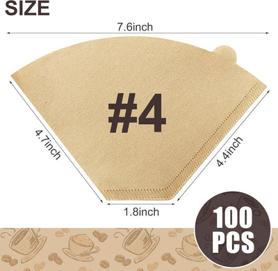 100 Pzas Filtros Café 8-12 Tazas Comp. Ninja