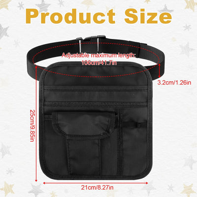 Bolsa servidor delantal camarero bolsillos ajustables negro