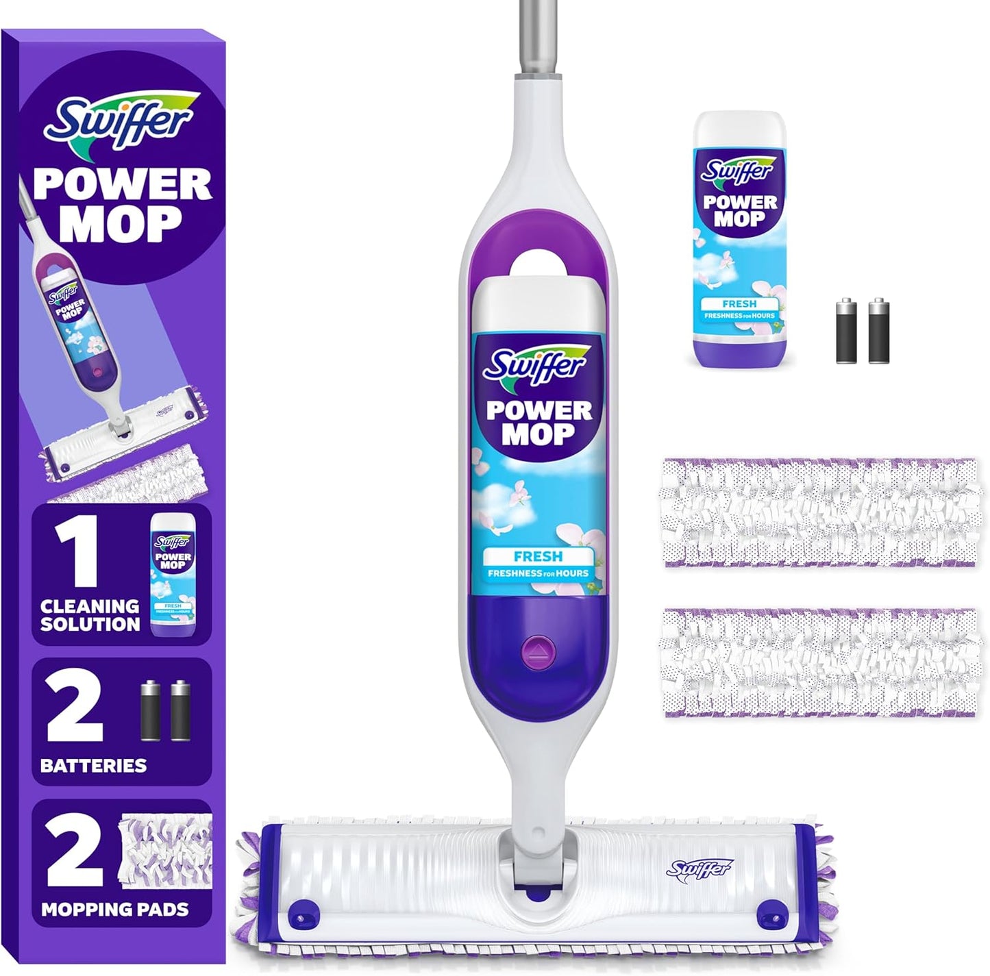 Kit mopa multisuperficie PowerMop con 2 almohadillas y 2 baterías