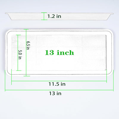 2 Pzas Bandeja Plástico para Plantas 6.5x13pulg Negro