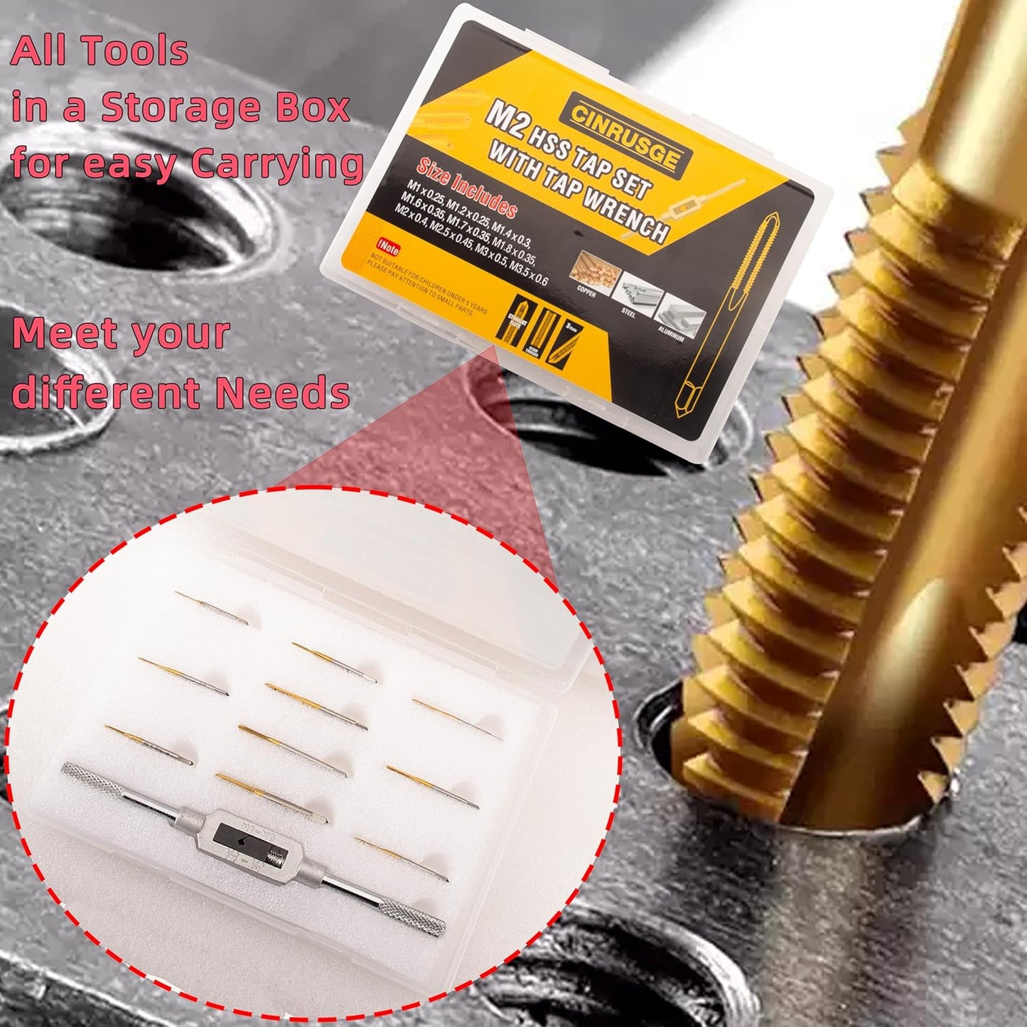 Set 10 Llaves Métricas Micro M1-M3.5 Recubierto Ti